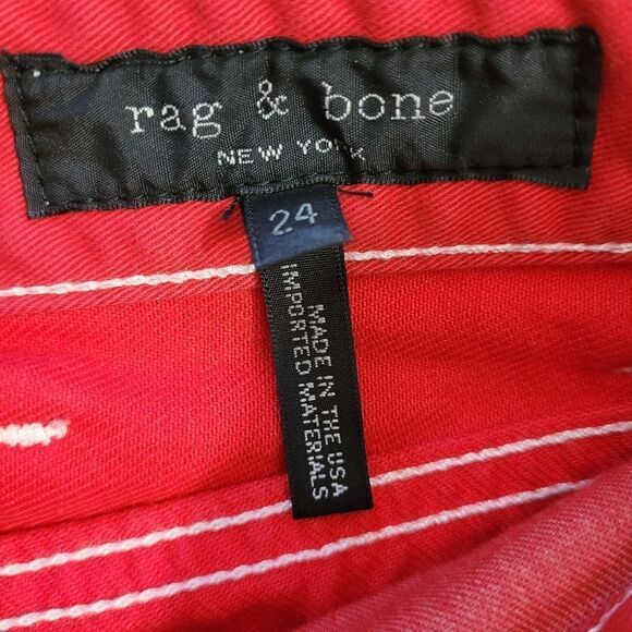 RAG & BONE canvas utility red jeans - Picture 10 of 11